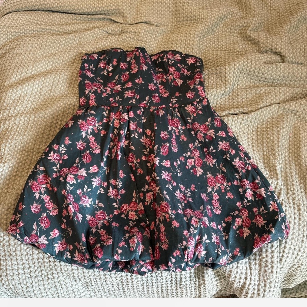 Altar'd State Black and Pink Floral Dress